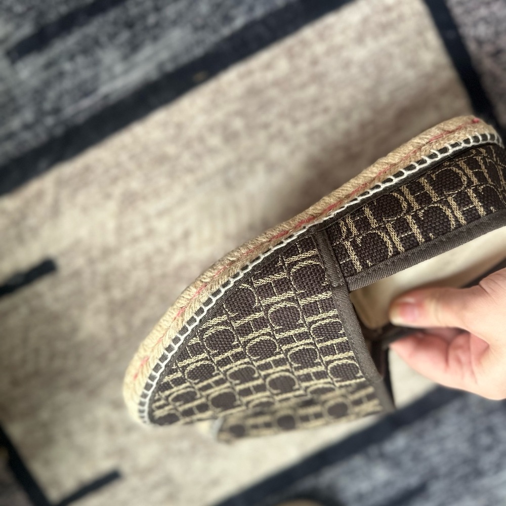 Carolina Herrera Brown Patterned Espadrilles